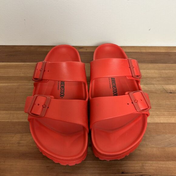 Birkenstock Arizona EVA Foam RED Sandals Size 40 L9 M7 - Picture 3 of 8
